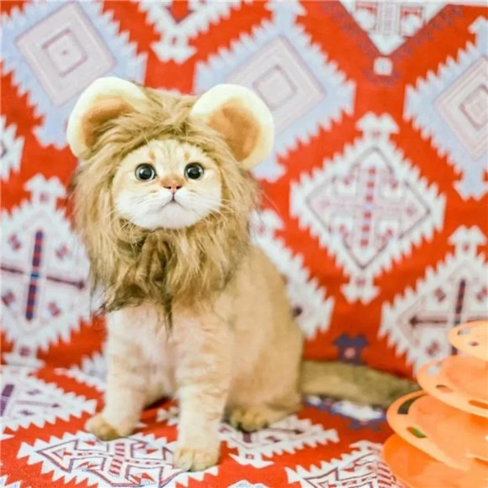 Pet Halloween Costume,Lion Hat for Kittens Puppy Dog Christmas Party Accessories